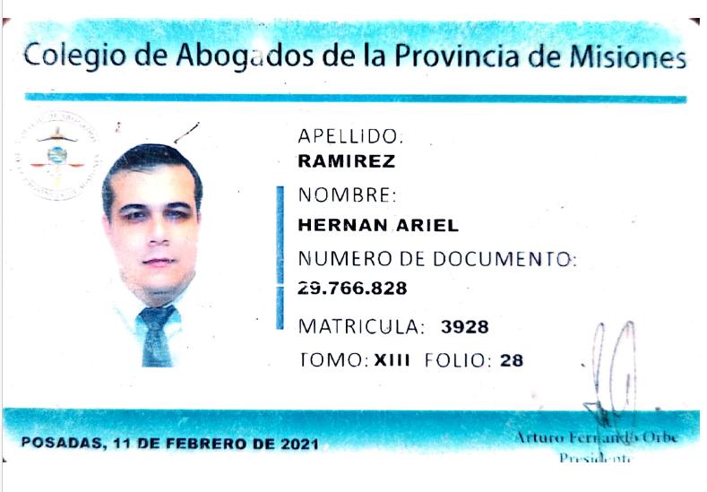 Matrícula Dr. Ramírez